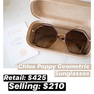 Chloe Poppy Geometric Sunglasses